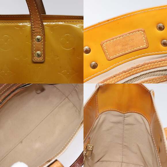 LOUIS VUITTON Monogram Vernis Reade PM Hand Bag Beige M91334 - Picture 11 of 12